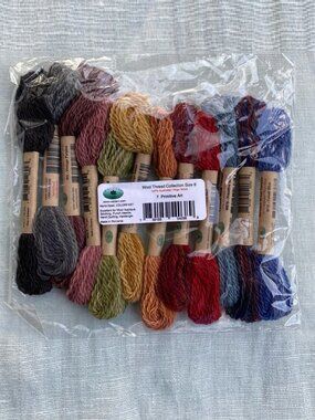 NWT Valdani wool thread collection Primitive Art size 8 set of 12 10 yard skeins
